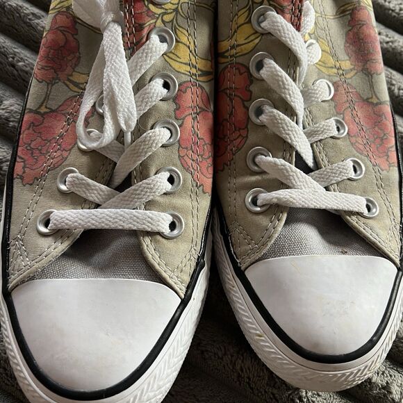 Converse All Star Flowers Canvas Sneaker Women Size 8 - Picture 6 of 9